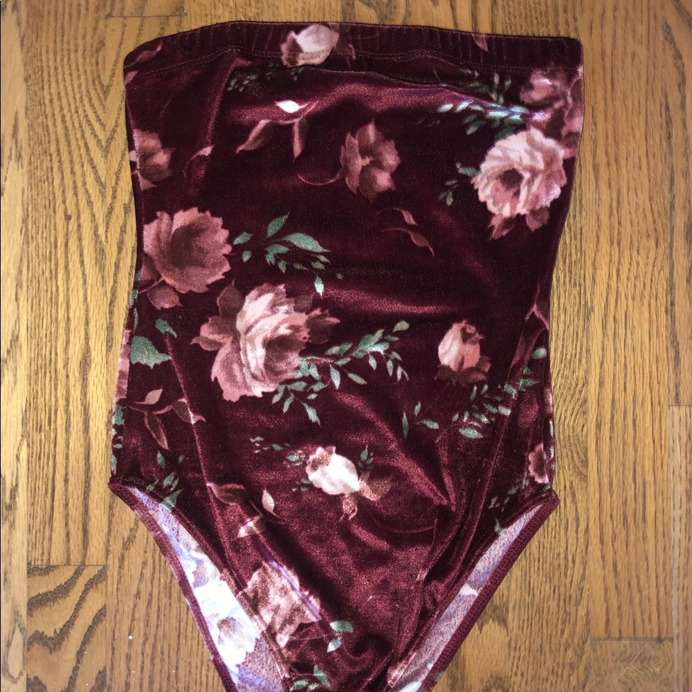 Urban Outfitters velvet bodysuit